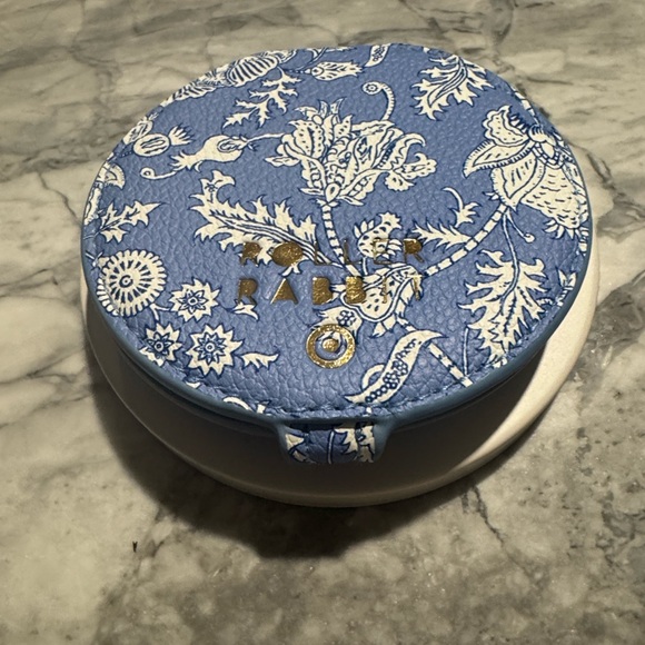Roller Rabbit Blue and White Floral Pocket Mirror - Picture 2 of 2